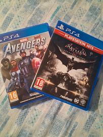 2 videogiochi: avengers, batman arkham knight. PS4