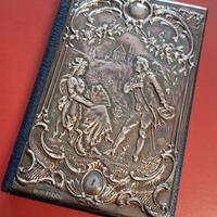 Rubrica punzonatura inglese argento e pelle