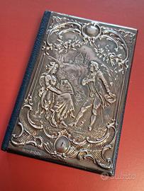 Rubrica punzonatura inglese argento e pelle