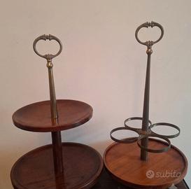 Set 2 Alzate Vintage Legno e Ottone