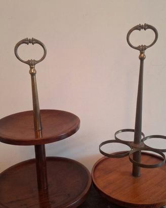 Set 2 Alzate Vintage Legno e Ottone