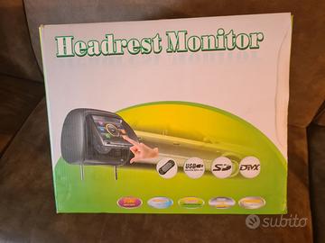 COPPIA POGGIA TESTA CON MONITORI E LETTORE CD/DVD