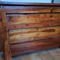 Cassettiera, porta tv teak massiccio