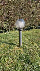  5 lampioncini da giardino con sfera (boccia)