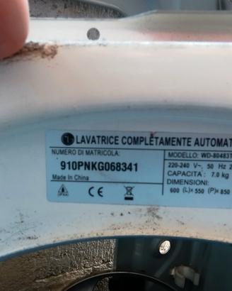 ricambi lavatrice Lg WD 80483 TP