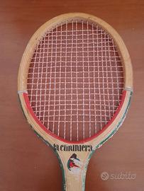 racchetta tennis in legno 