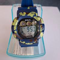 Polit Orologio Digitale  blu e giallo WR30M
