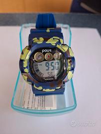 Polit Orologio Digitale  blu e giallo WR30M
