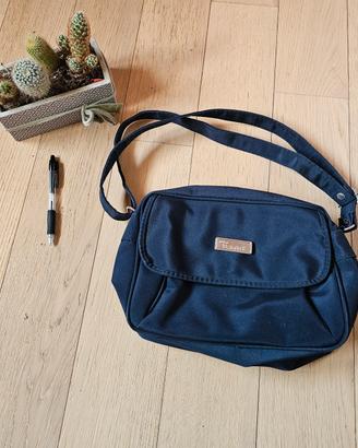 Borsa in nylon blu donna 26x19x11cm