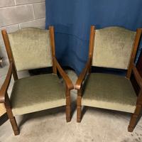 sedie da camera in velluto verde