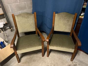 sedie da camera in velluto verde