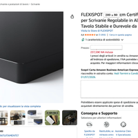 NUOVO Piano Scrivania FlexiSpot Nero 200x80 – Orig