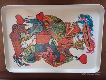 Vassoio fante di cuori E.Luzzati