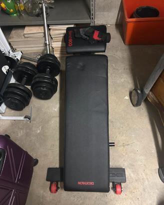 Panca pieghevole+pesi rimovibili