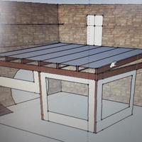 struttura in alluminio con vetrata fume