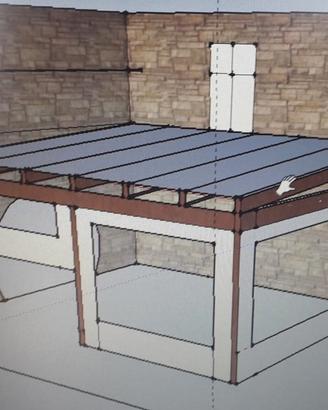 struttura in alluminio con vetrata fume
