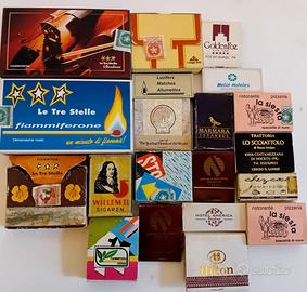 scatole cerini e fiammiferi