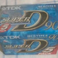 Audiocassette vergini TDK Super D90  5 pezzi