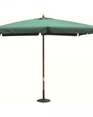 Ombrellone da Giardino 2 x 3 m in Legno Telo Verde