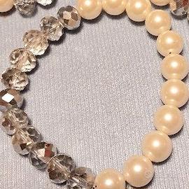 BRACCIALI ELASTICI DI PERLINE VINTAGE