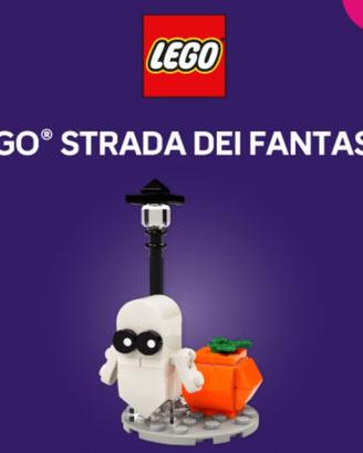 Lego  Fantasma e Zucca di Halloween con Lampione 