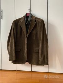 Giacca in velluto a coste verde/marrone tg 54