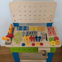 Banco da lavoro giocattolo in legno Hape da 3 anni