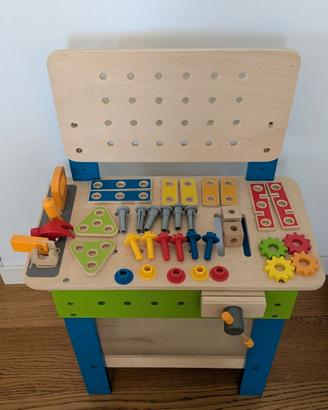 Banco da lavoro in legno Hape, scatola originale