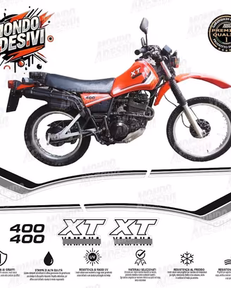 Adesivi kit completo yamaha XT 400 1982 moto rossa