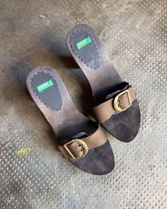 Zoccoli in legno Benetton