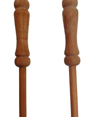2 Bastoni Scorritenda Fruste In Legno Tende 120 cm