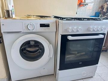 Lavatrice Slim 6Kg + Cucina a gas 4 fuochi