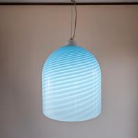 lampadario vetri murano 023 swirl azzurro