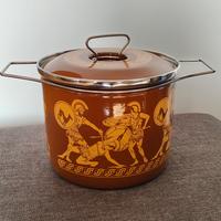 pentola decorata smaltata Siltal