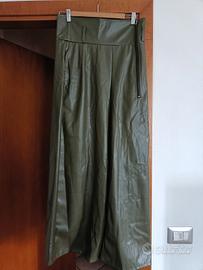 pantaloni ecopelle con cintura