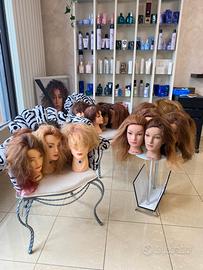 19 Testine per allenamento parrucchieri