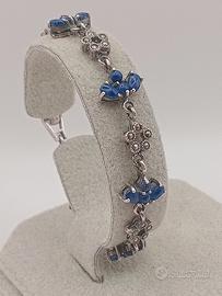 bracciale vintage art decò argento lapislazzuli 