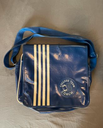 Borsa a Tracolla Blu con Doppio Scomparto