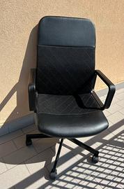 Sedia da ufficio nera IKEA RENBERGET girevole