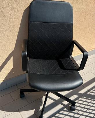 Sedia da ufficio nera IKEA RENBERGET girevole