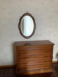 COMO' CON 4 CASSETTI E SPECCHIO