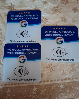 targhette recensioni Google