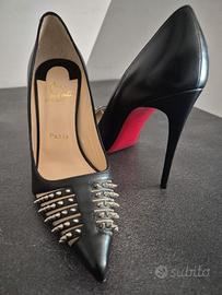 Louboutin décolleté' nere con borchie numero 37