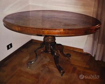 Tavolo antico stile inglese vittoriano a vela oval