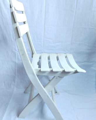 ✅Coppia Sedie Pieghevoli da Giardino Bianche PVC