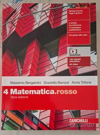 Libro scolastico nuovo Matematica.rosso 4 terza ed
