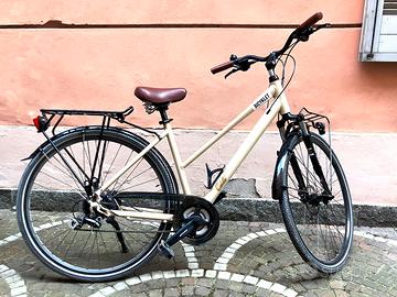 Bici City bike Trekking Donna 48 cm S M Panna