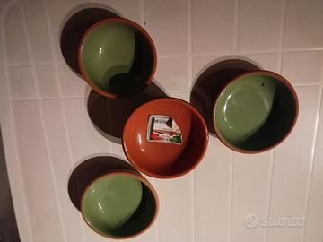 set in terracotta per bagna cauda