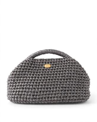 Borsa clutch similpelle molla uncinetto 