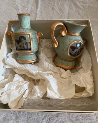 2 vasetti  decorati anni '70